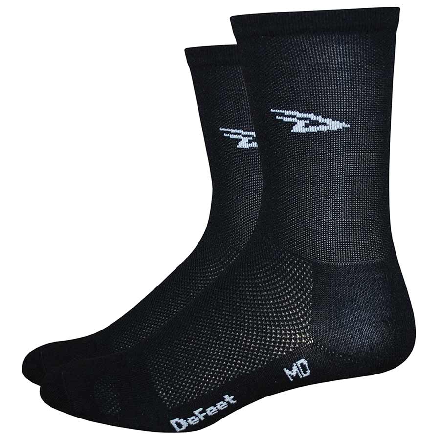 DeFeet Aireator Black D Logo Hitop 5" Cuff DeFeet Aireator Black D Logo Hitop 5" Cuff