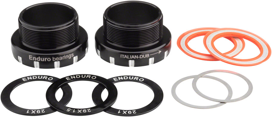 Enduro Italian Bottom Bracket - Italian Threaded For 30mm Spindles Angular Contact Bearings BLK variant 2