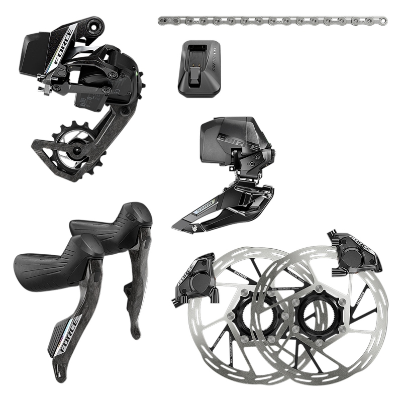 Sram Force E1 AXS HRD 2x Electronic Road Group Kit N/A Black/Carbon Sram Force E1 AXS HRD 2x Electronic Road Group Kit N/A Black/Carbon