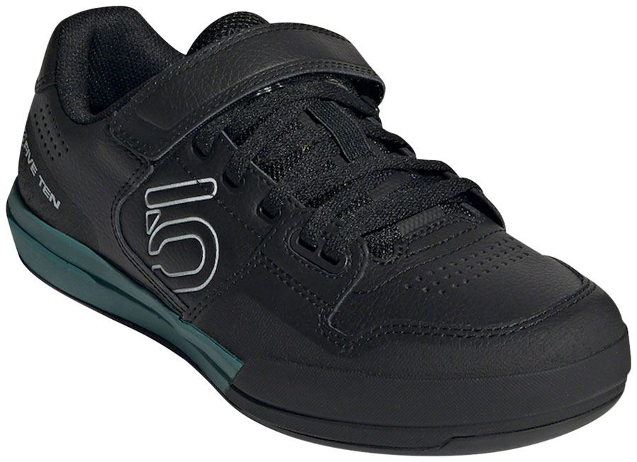 Five Ten Hellcat Mountain Clipless Shoes - Women's, Core Black / Crystal White / Hazy Emerald