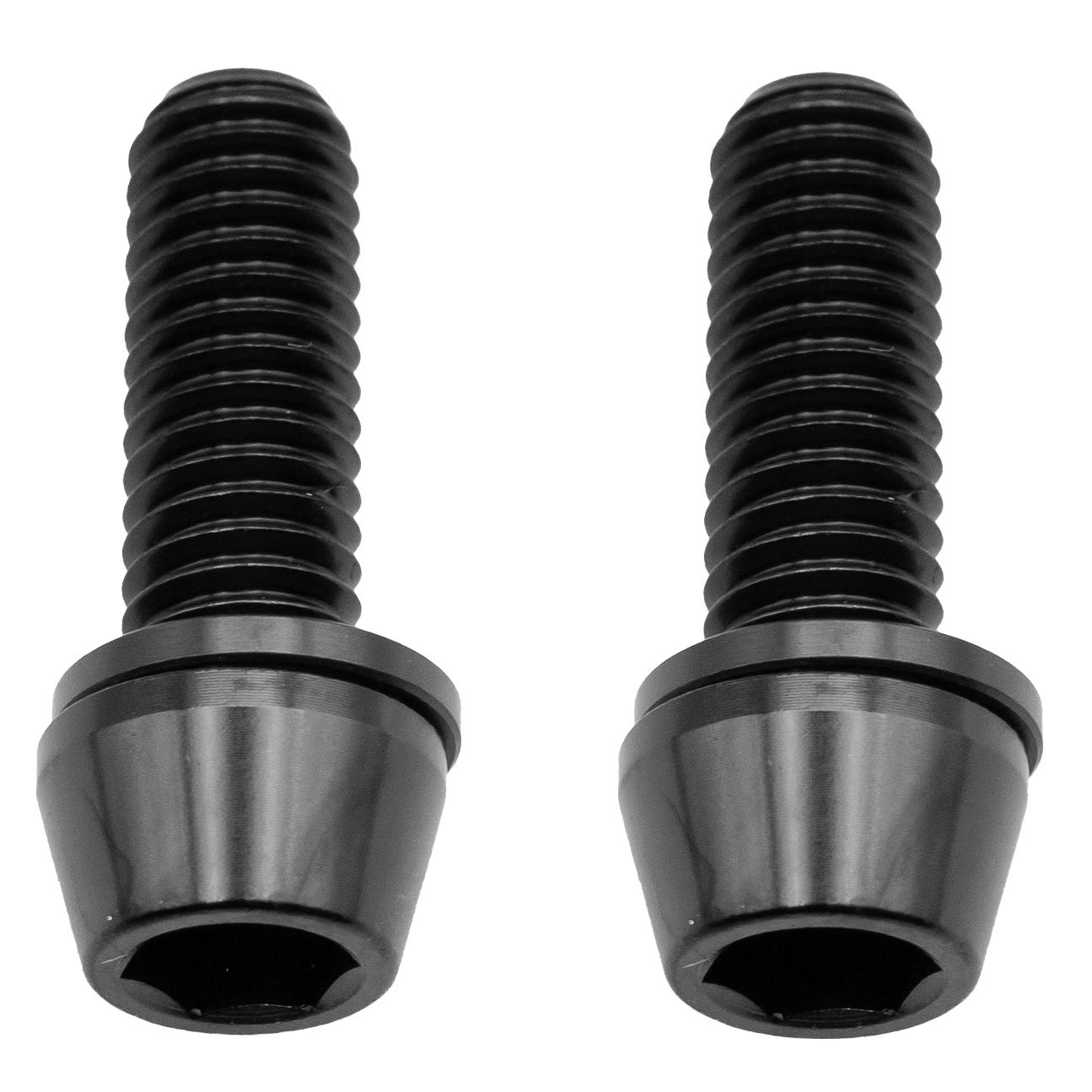 Better Bolts Ti Post Mount Caliper Bolts 18mm Black 2/Count