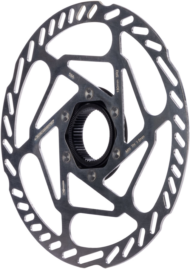 Jagwire Sport SR2 Disc Brake Rotor - 180mm Center Lock Includes Lockring 1.8mm Thickness