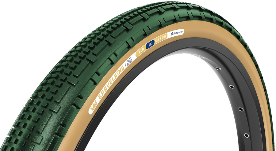 Panaracer GravelKing SK Tire - 700 x 45 Clincher Folding  British Racing Green/Brown