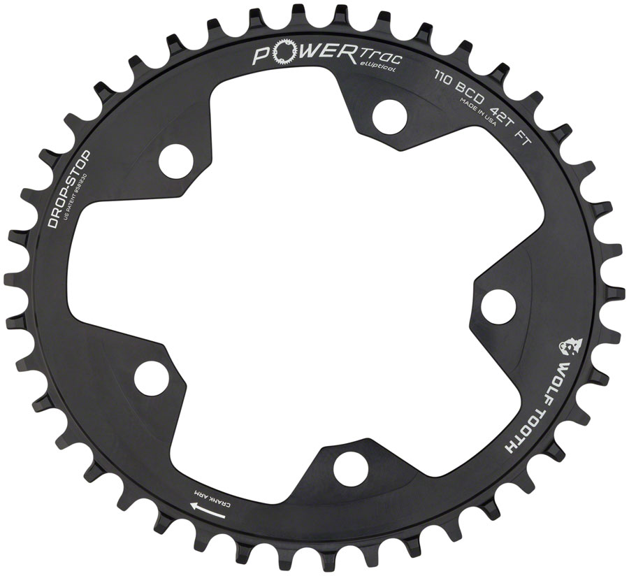 Wolf Tooth Elliptical 110 BCD Chainring - Eagle Flattop Compatible variant 3