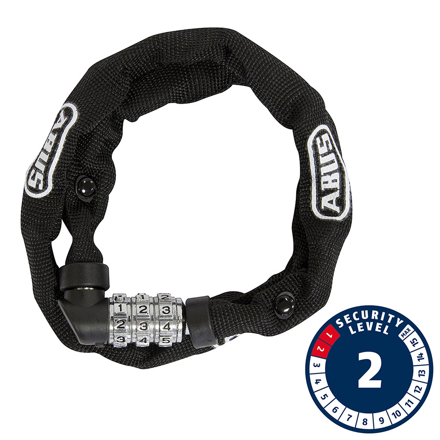 Abus 1200 Web Chain Lock Combo 4mm - Black Abus 1200 Web Chain Lock Combo 4mm - Black