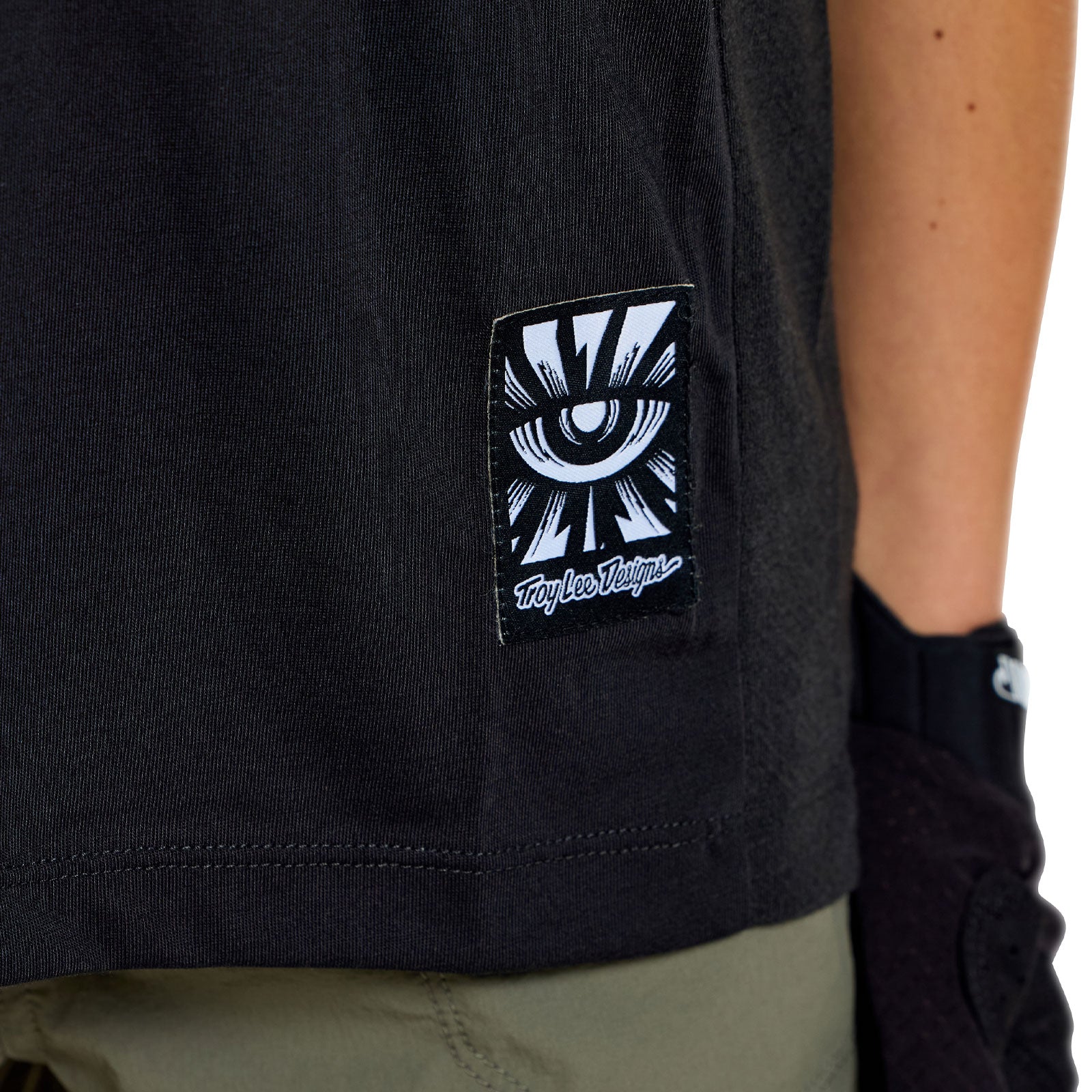 Youth Skyline Ride SS Tee Signature Black / Real Teal - Image 11