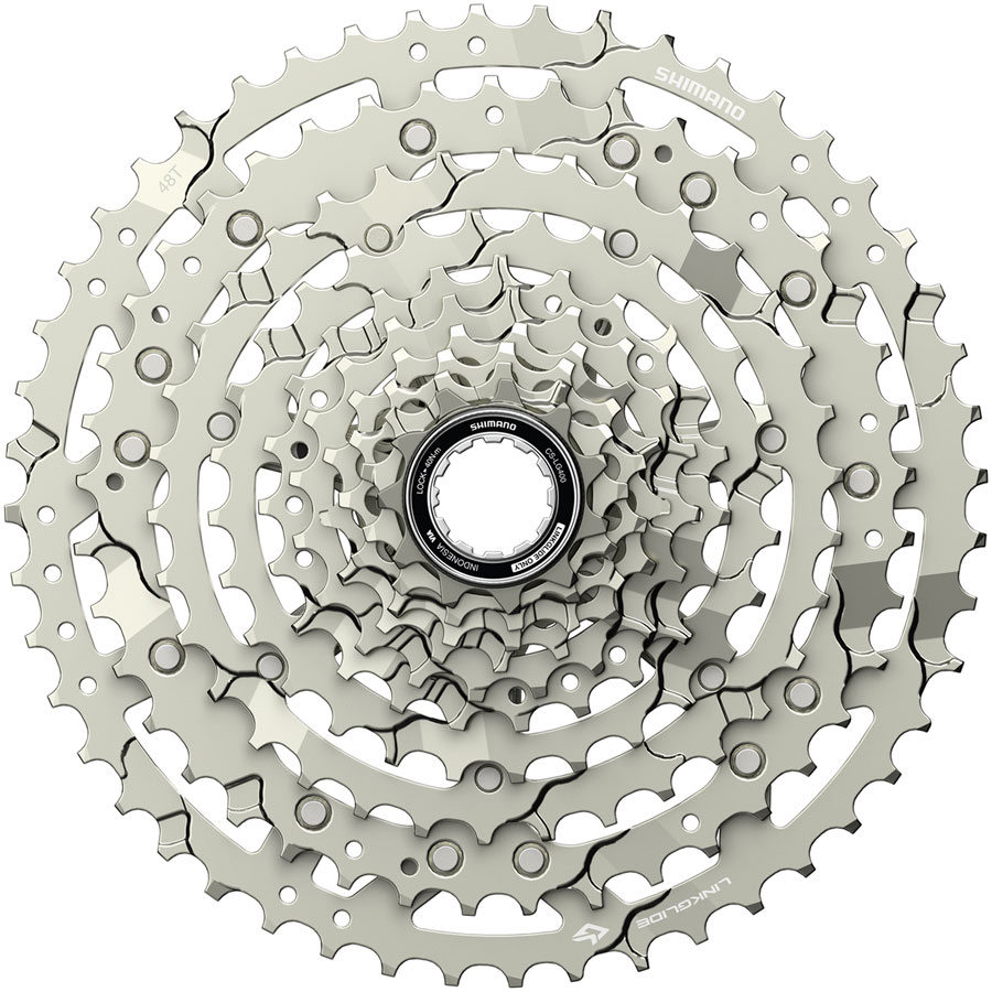 Shimano CUES CS-LG400-10 Cassette - 10-Speed 11-48t LINKGLIDE Silver
