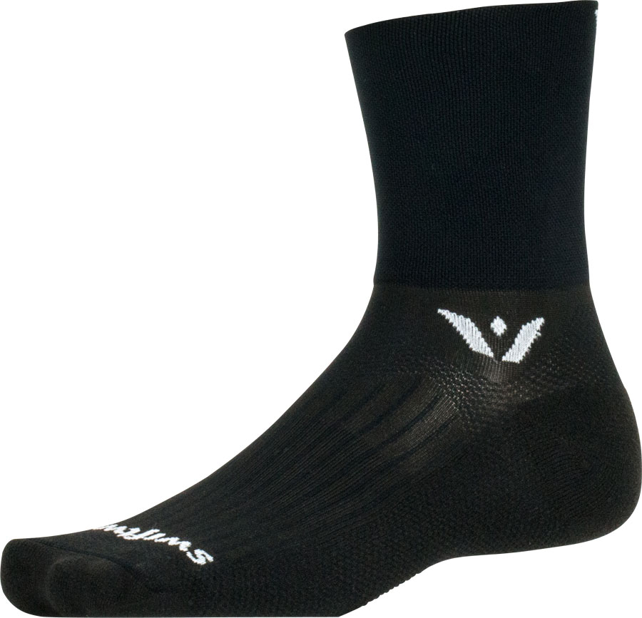 Swiftwick Aspire Quarter Crew Socks - 4" Black X-Large