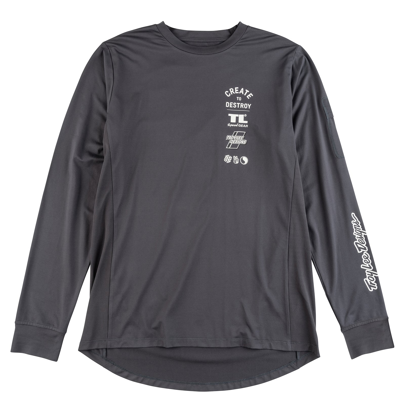 Ruckus Long Sleeve Ride Tee Destroy Carbon