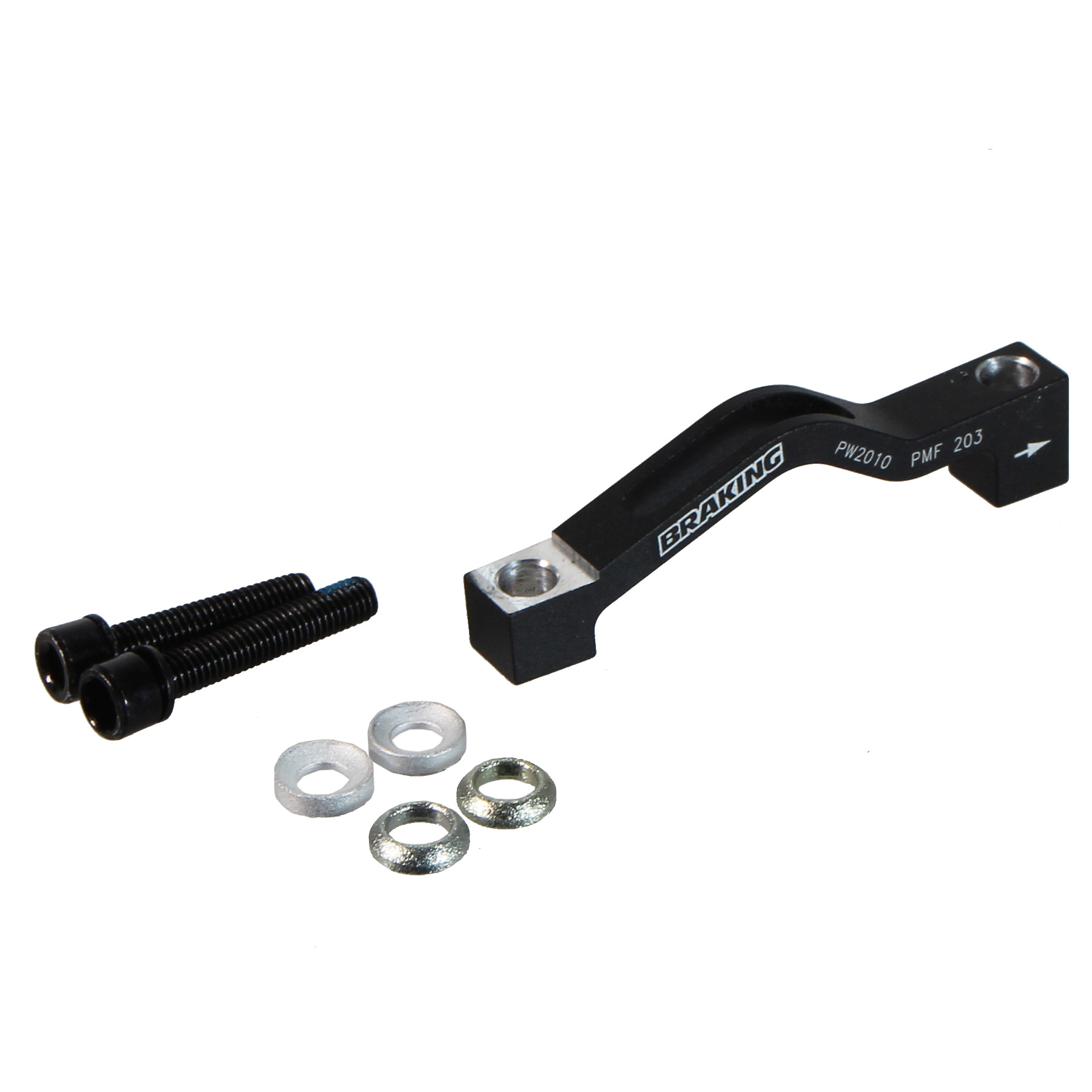 Braking Italy Post Mount Caliper Adapter (74mm) 180 to 203mm - Blac Braking Italy Post Mount Caliper Adapter (74mm) 180 to 203mm - Blac