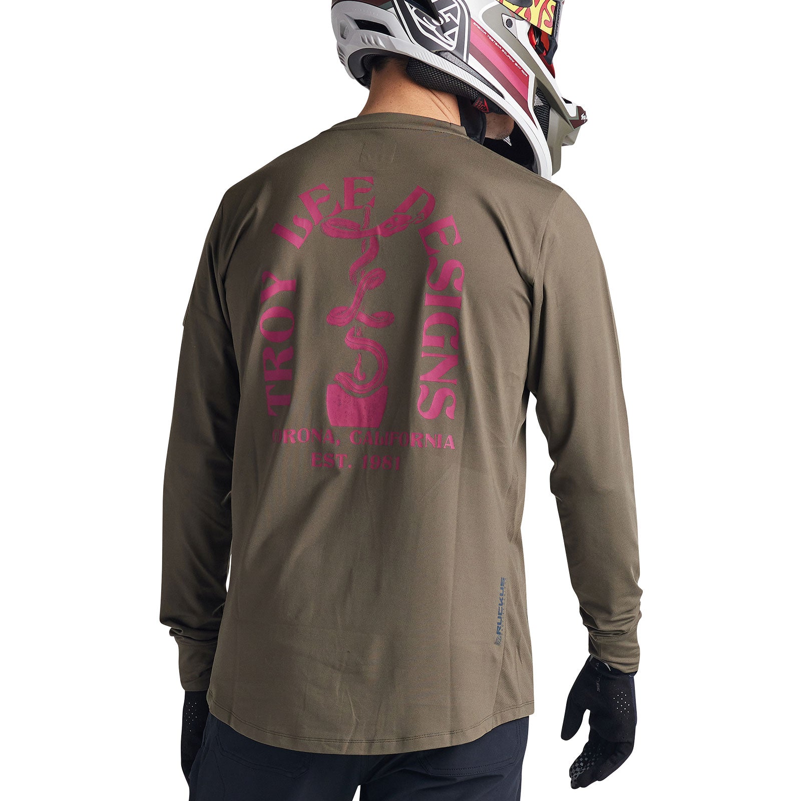 Ruckus Long Sleeve Ride Tee Fangs Olive - Image 10