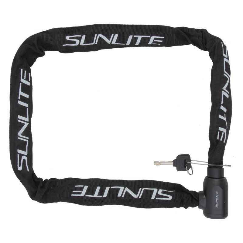 Sunlite E-Bike Key Chain Lock 8mm 4`/130cm Key Blk