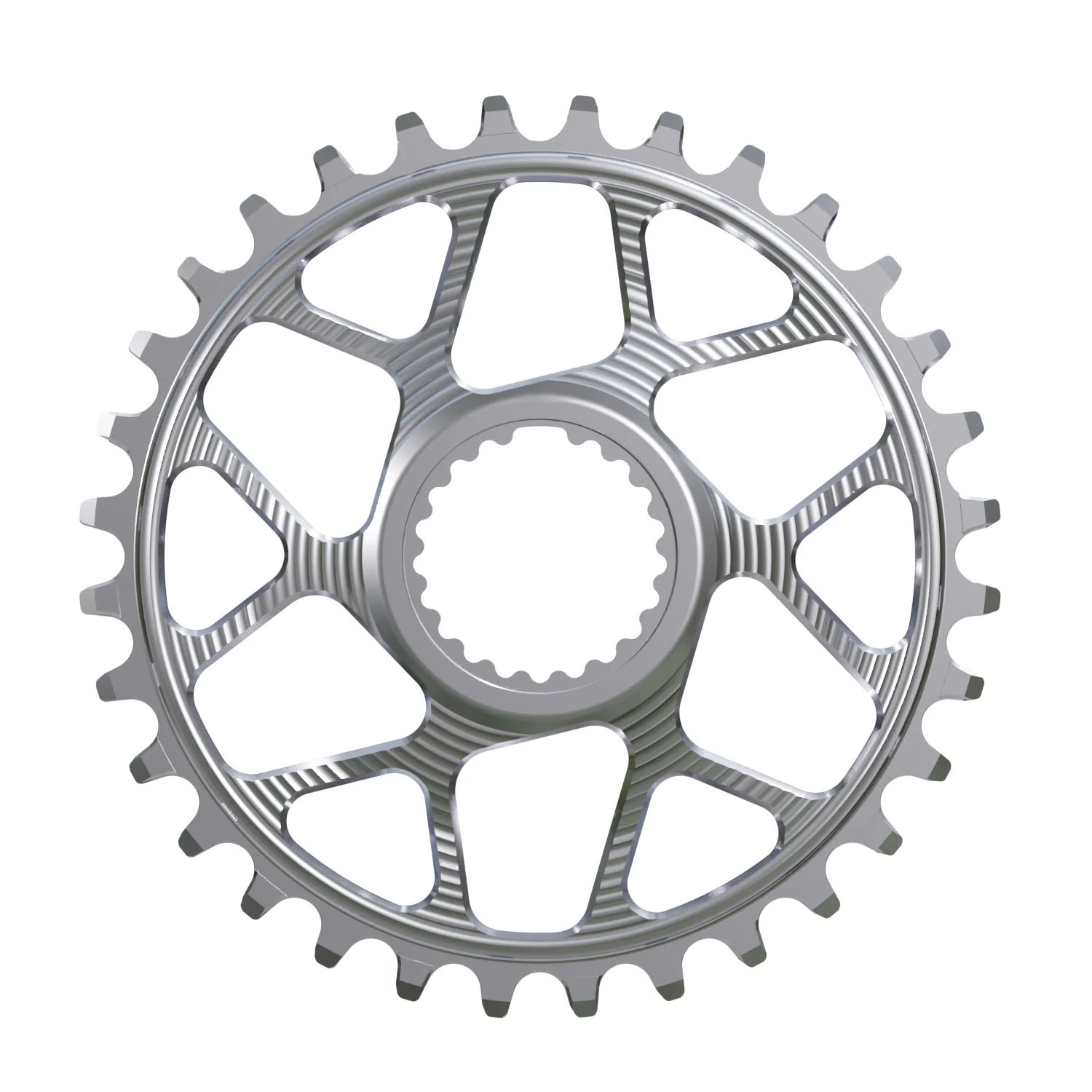 Works Components Round Chainring Shimano DM 28T Boost 3mm Slv
