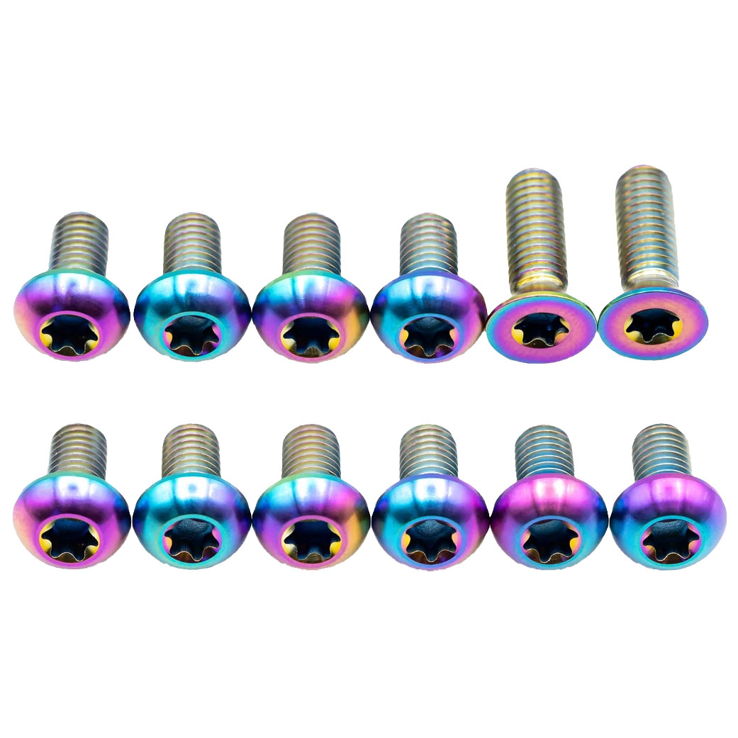 Better Bolts Titanium Sensor Rotor Bolt Kit Rainbow 12/Count