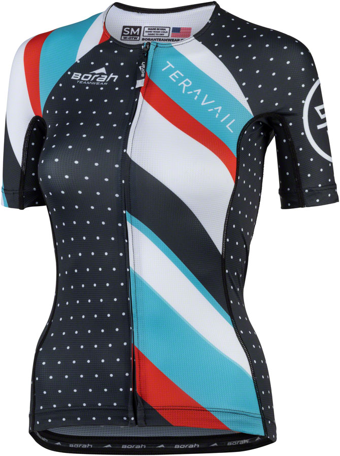Teravail Waypoint Women's Jersey - Black White Blue Red