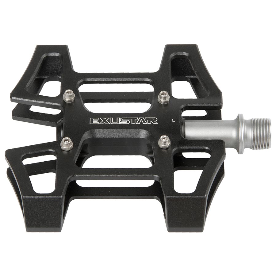 Exustar E-PC915 Lite Platform Pedals Body: Aluminum Spindle: Cr-Mo 9/16'' Black Exustar E-PC915 Lite Platform Pedals Body: Aluminum Spindle: Cr-Mo 9/16'' Black