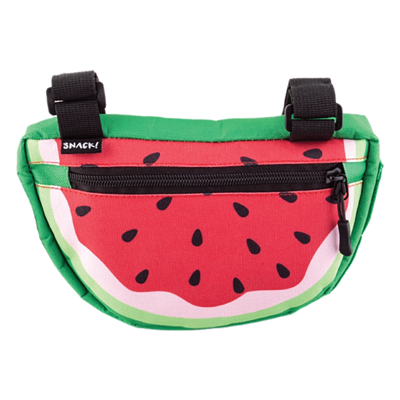 Snack! Watermelon Frame Bag Velcro Straps 8x5x1.5` 60 c.i. Watermelon