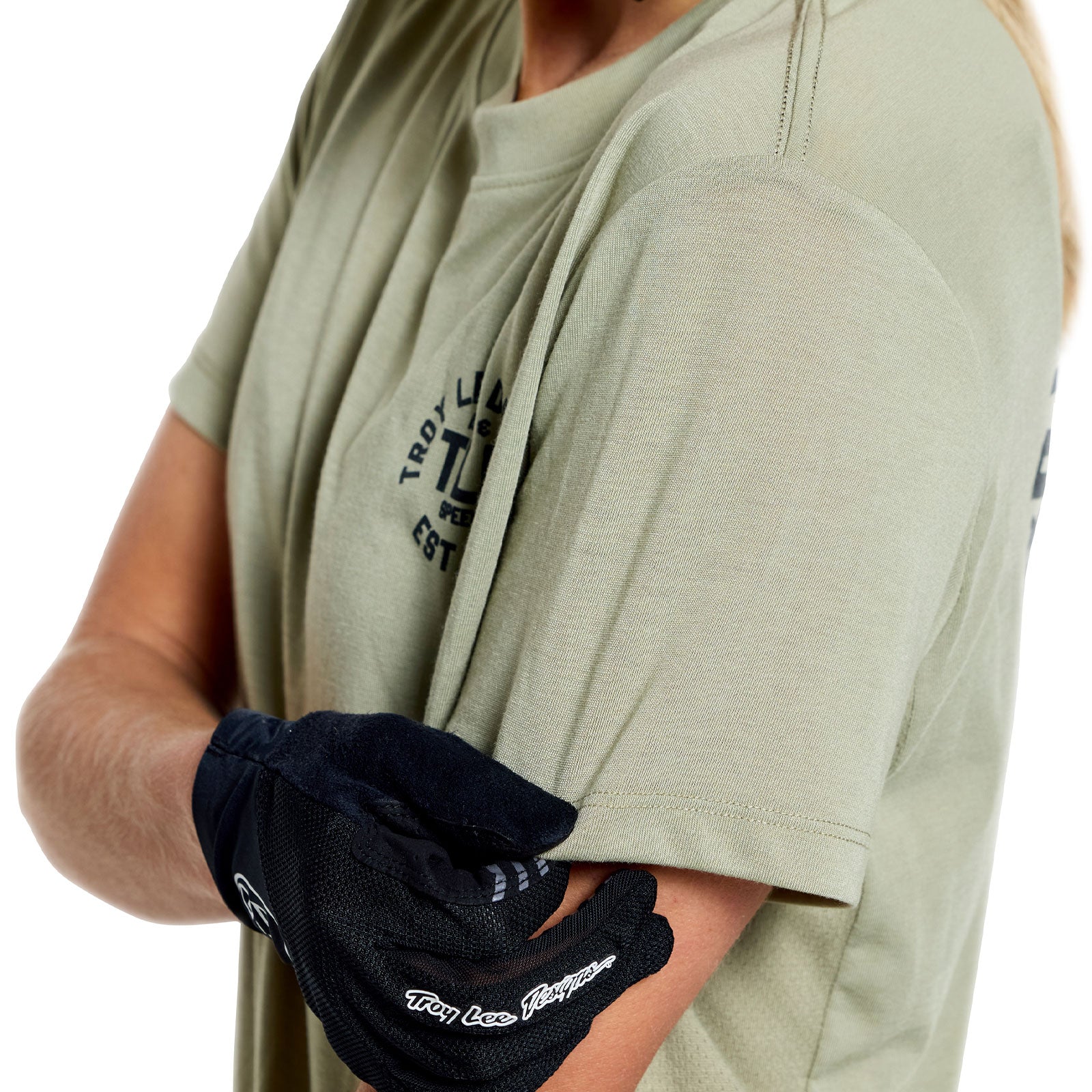Womens Lilium Ride SS Tee Stamps Sage - Image 12