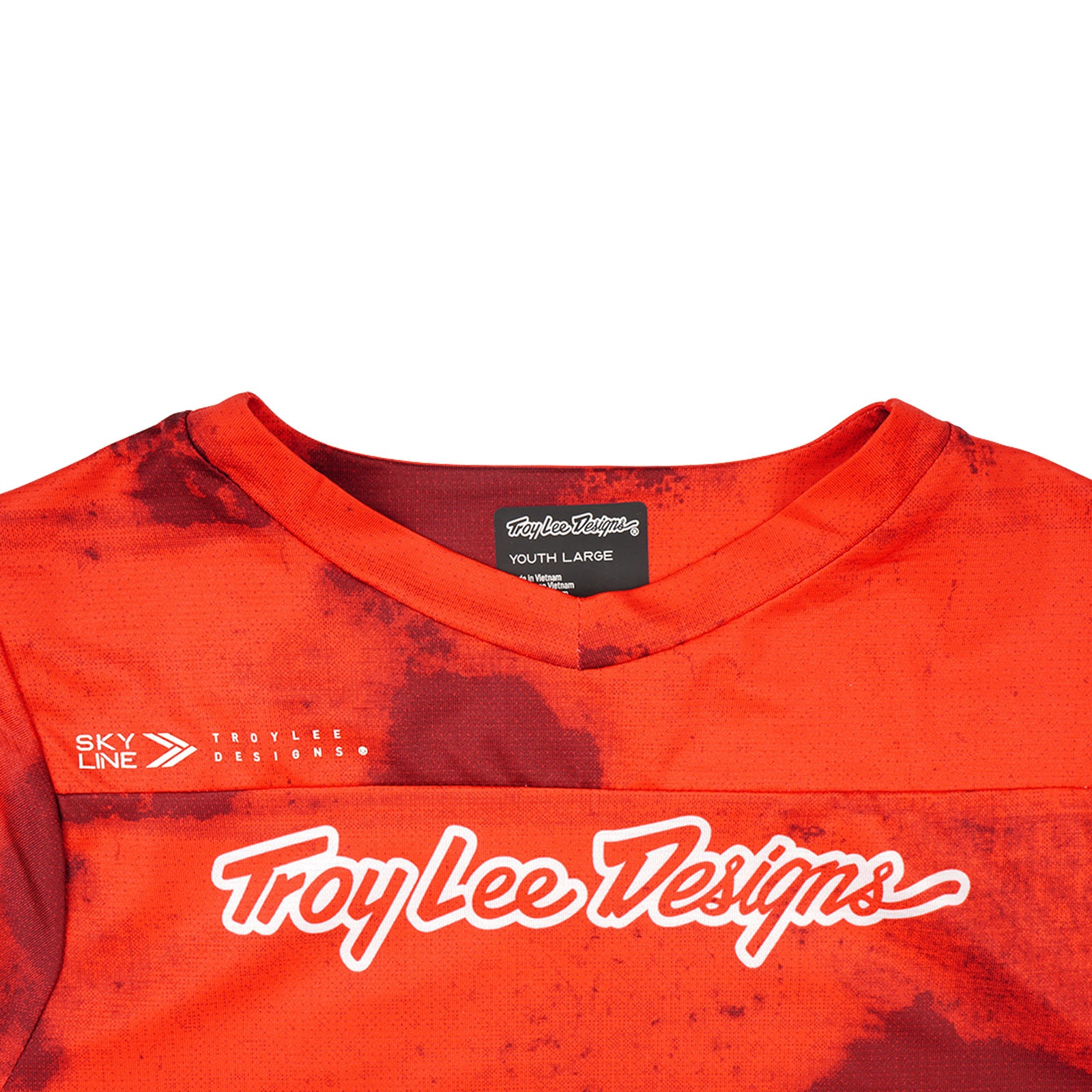 Youth Skyline Short Sleeve Jersey Flared Fiery Red - Image 3