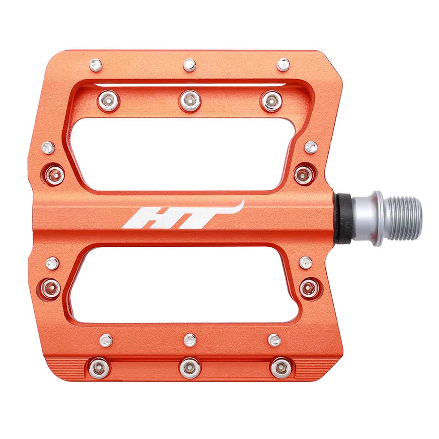 HT Components AN14A Nano Platform Pedals Body: Aluminum Spindle: Cr-Mo 9/16'' Red Pair variant 3
