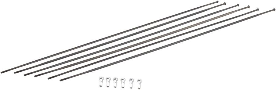 DT Swiss PR1400 DiCut Spoke Kit: Front & Rear Black