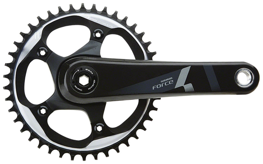 SRAM Force 1 Crankset - 10/11-Speed, 42t 110 BCD, Black