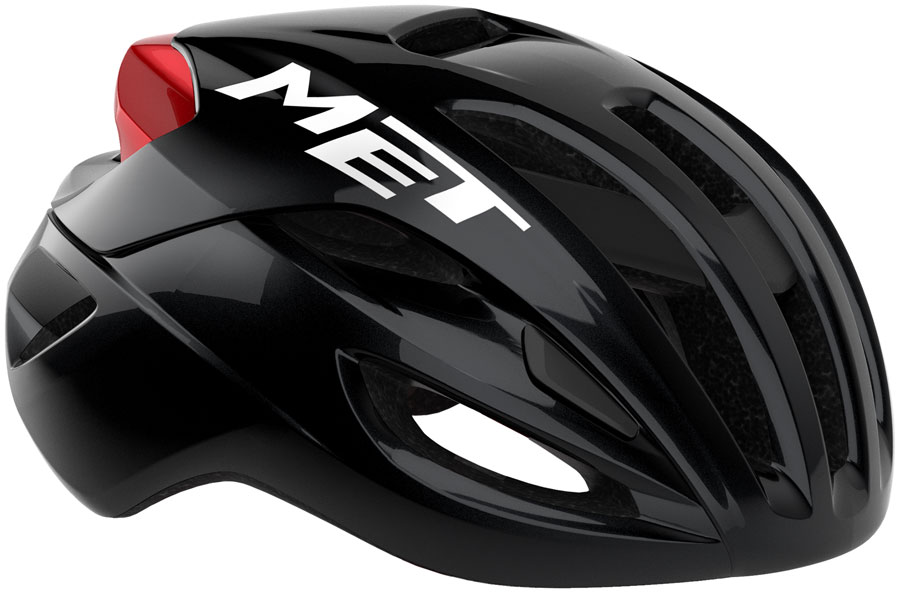 MET Rivale Helmet - Black/Red Glossy Large
