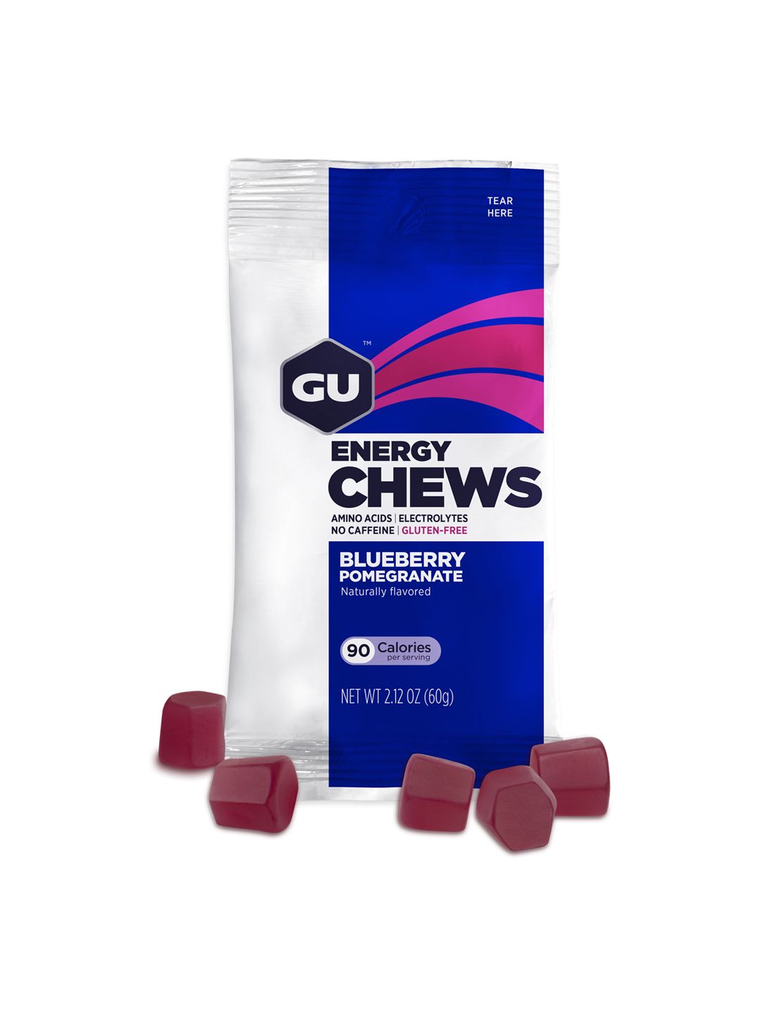 Supplement GU Energy Chews Blueberry Pomegranate 12 Pack/Box