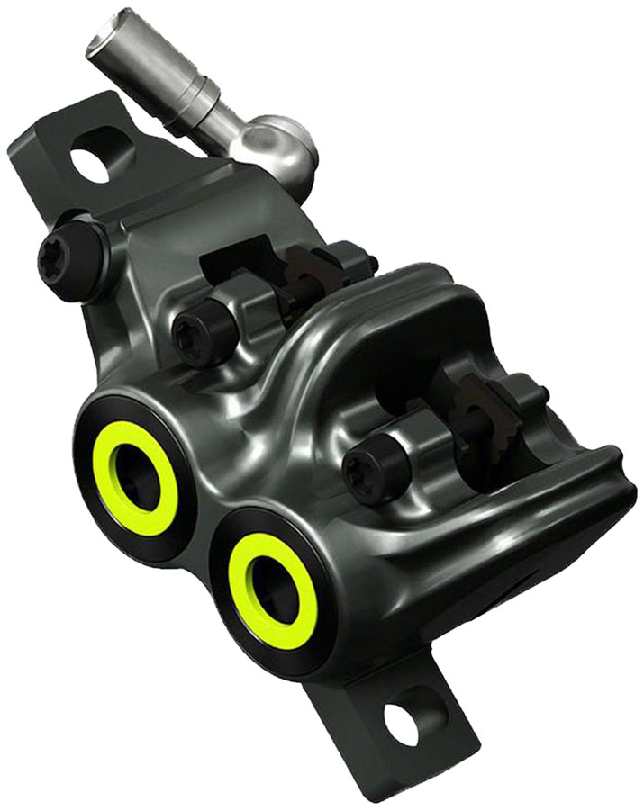 Magura MT7 Disc Brake Caliper - Front Rear Post Mount 4-Piston Gray/YLW Magura MT7 Disc Brake Caliper - Front Rear Post Mount 4-Piston Gray/YLW