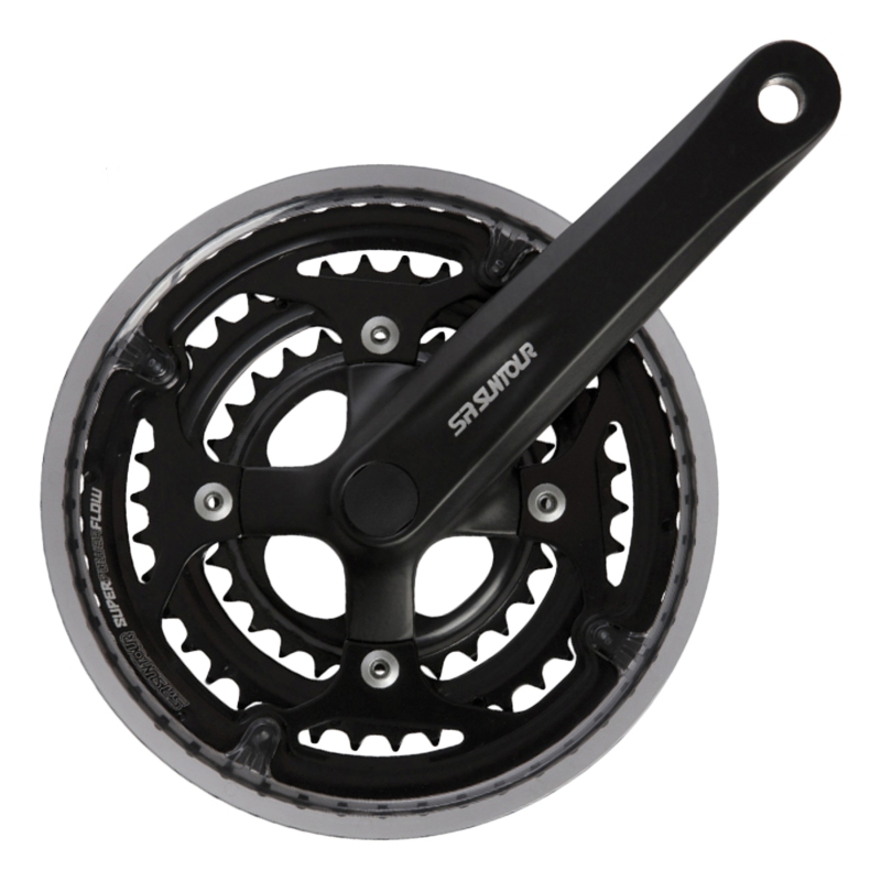 Sr suntour XCE 170x48/38/28 119 SQR JIS crankset black
