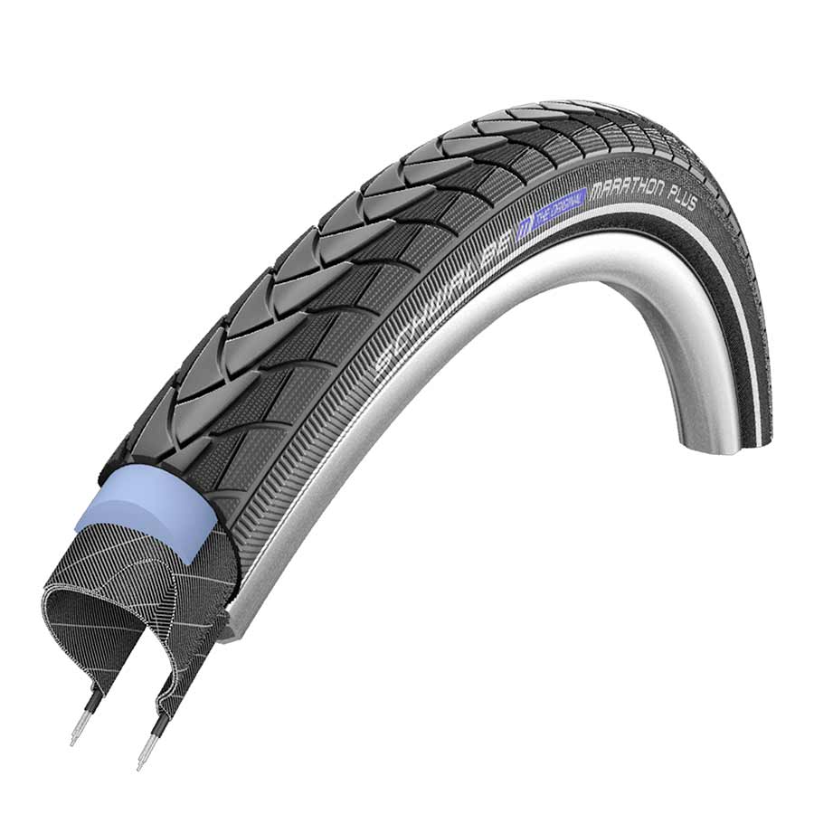 Schwalbe Marathon Plus Tire 20''x1.75 Wire Clincher Endurance SmartGuard Reflex 67TPI Black