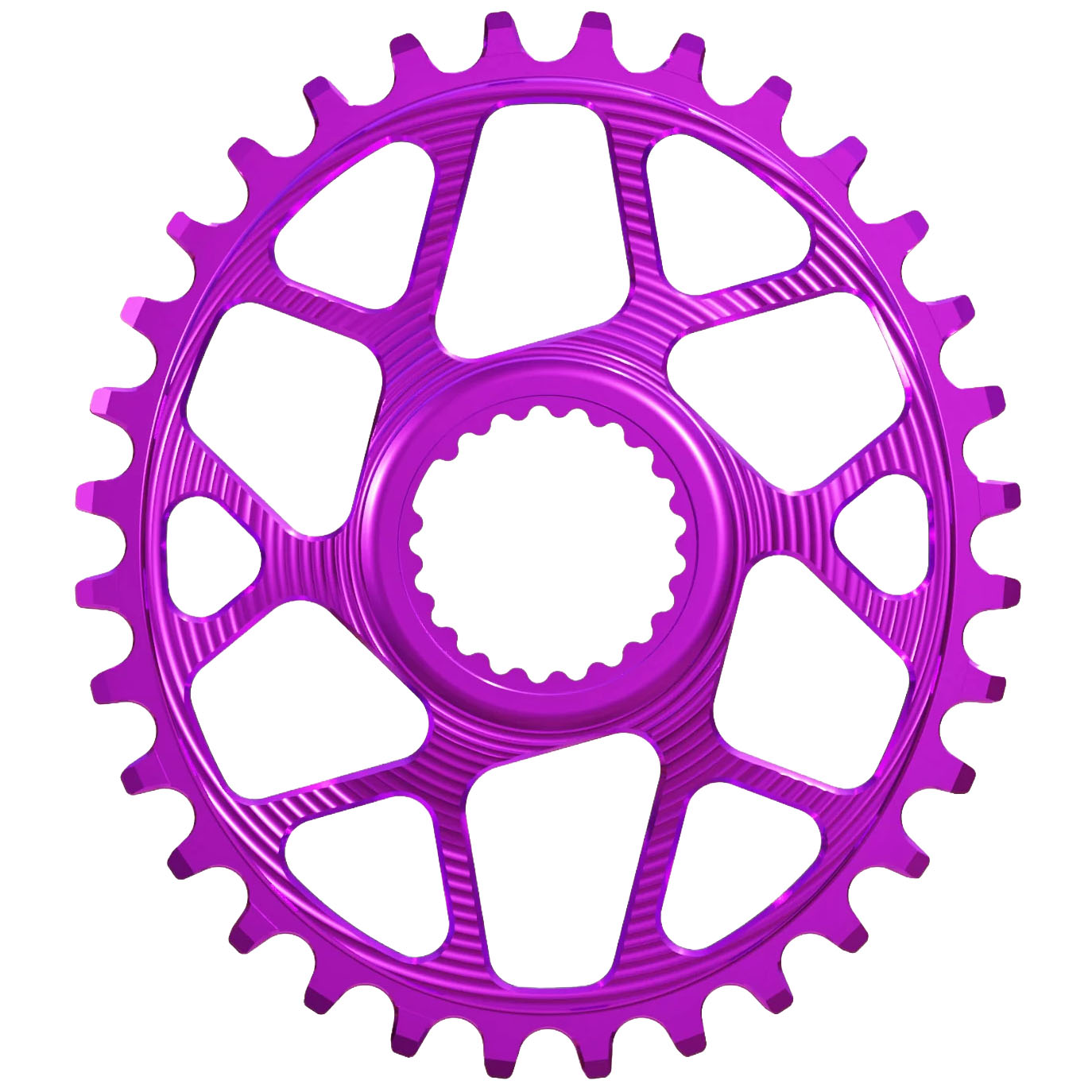 Works Components Oval Chainring Shimano DM 30T Boost 3mm Purple