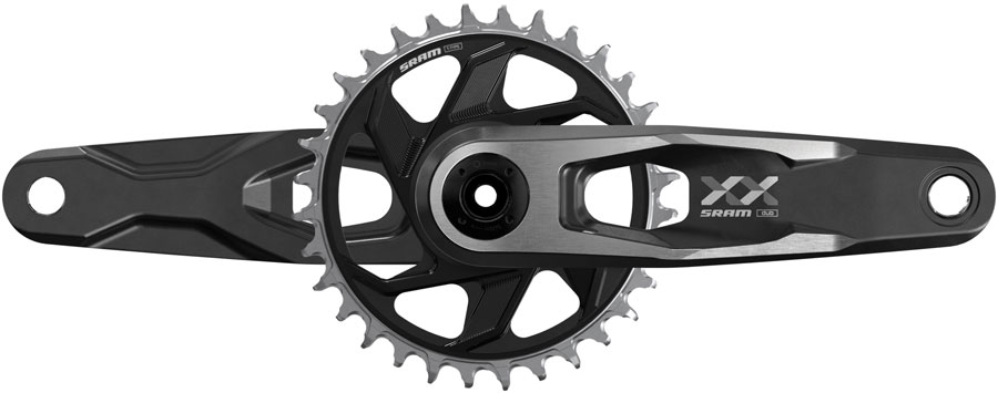 SRAM XX Downhill T-Type Crankset - 160mm 7-Speed 34t 6mm Offset Chainring Direct Mount 56.5mm Chainline DUB DH Spindle BLK