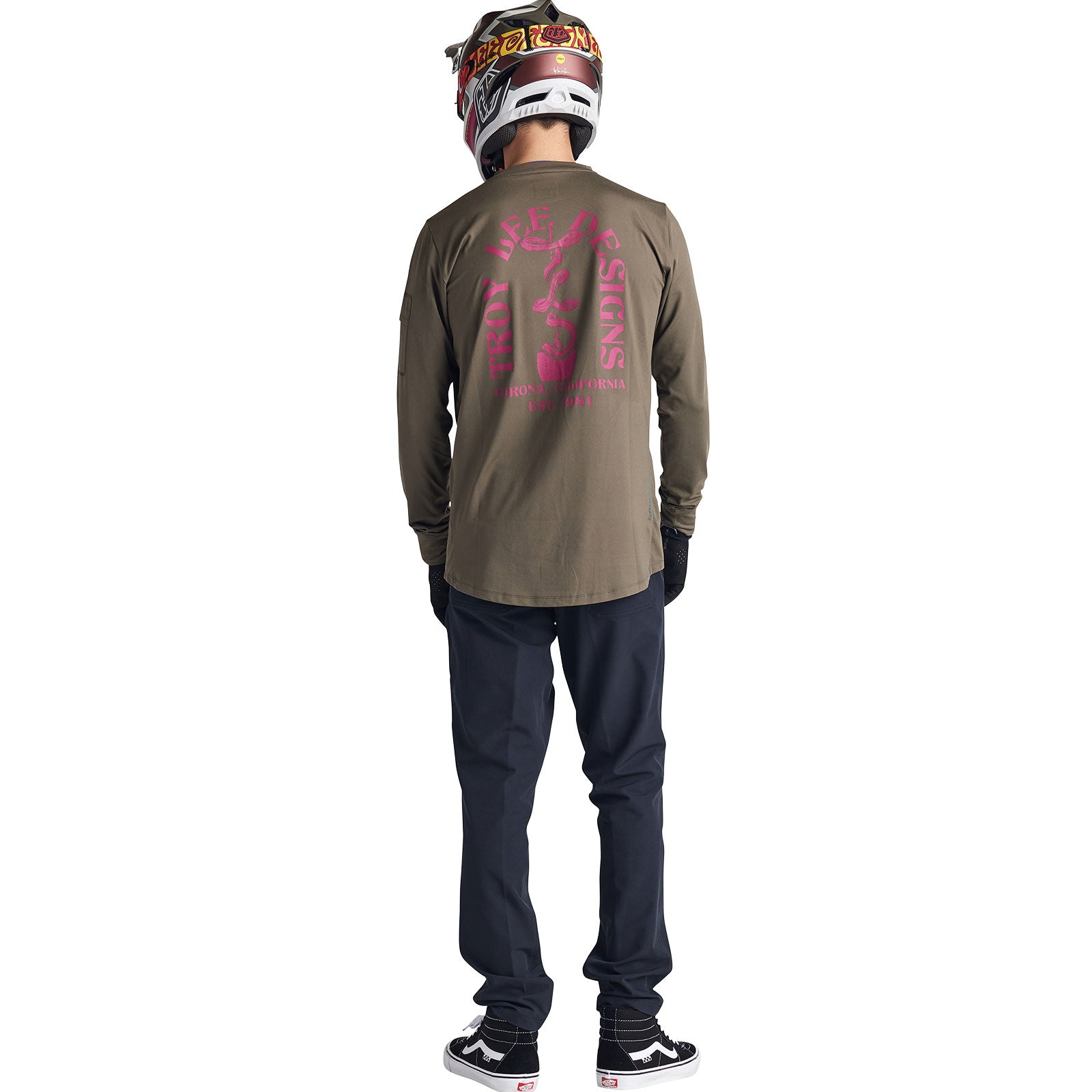 Ruckus Long Sleeve Ride Tee Fangs Olive - Image 11
