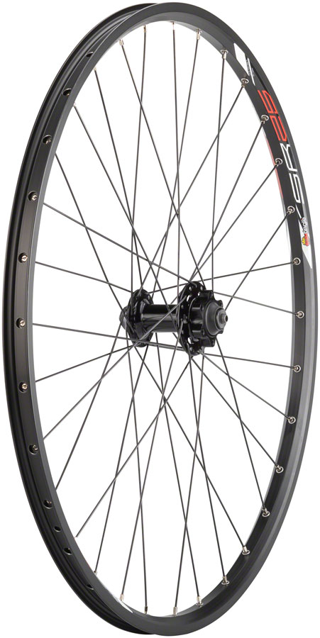 Quality Wheels Value Double Wall Series Disc Front Wheel - QR x 100mm 6-Bolt, Black - Image 4