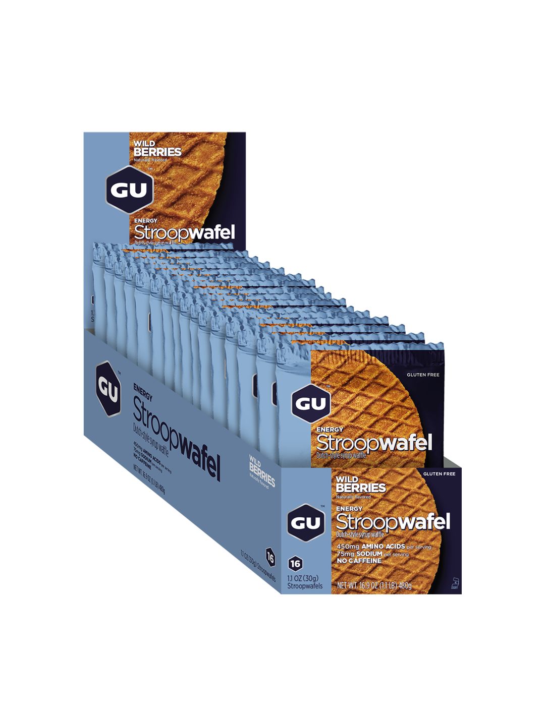 Supplement GU Stroopwafel Wild Berries 16 Pack/Box