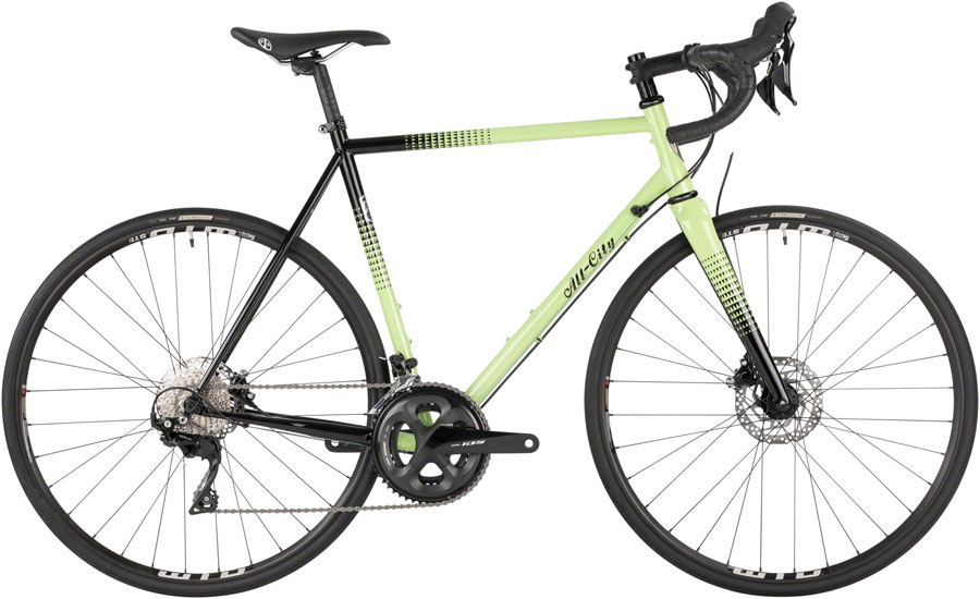 All-City Zig Zag Bike - 700c, Steel, 105 Honeydew Bling All-City Zig Zag Bike - 700c, Steel, 105 Honeydew Bling