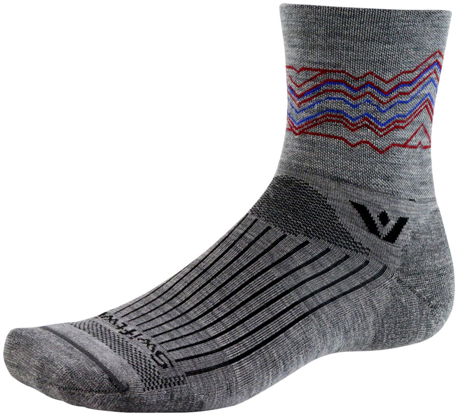 Swiftwick Pursuit Quarter Crew Socks - 4" Black - Image 6