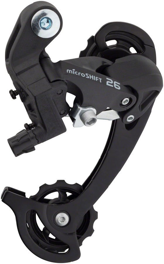 microSHIFT M26 Rear Derailleur - 7/8 Speed Long Cage Black