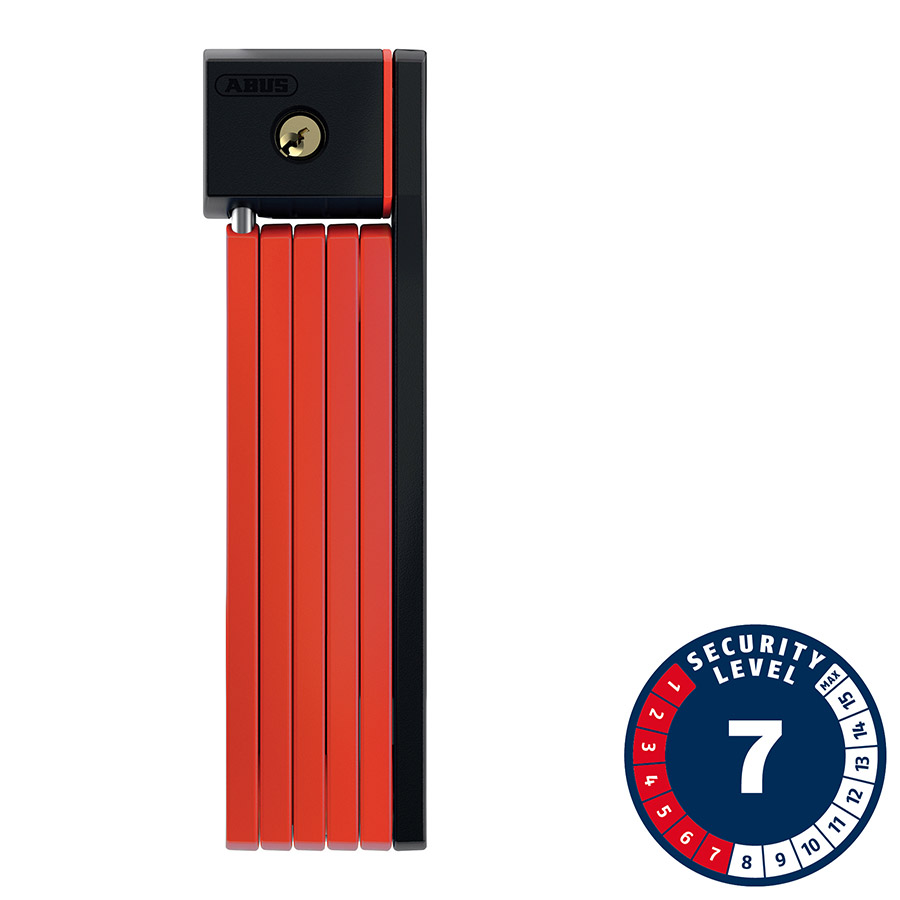 Abus Bordo uGrip 5700 SH Folding Lock Key 80cm 2.6' 5mm Red Abus Bordo uGrip 5700 SH Folding Lock Key 80cm 2.6' 5mm Red