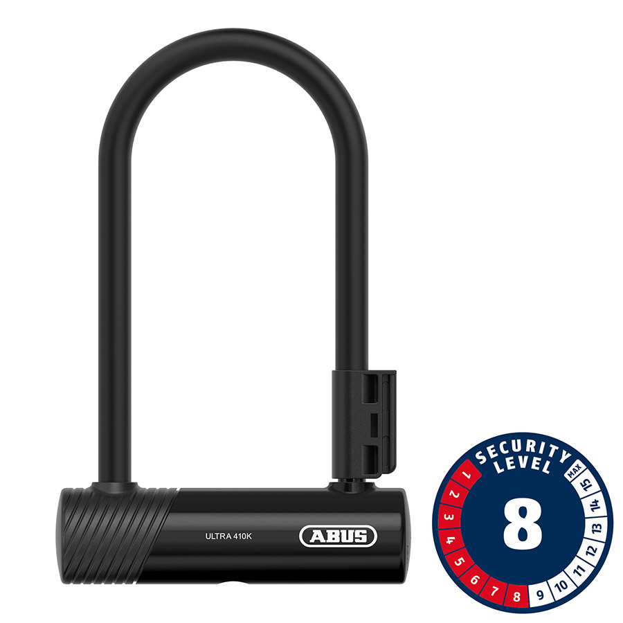 Abus Ultra 410K Mini U-Lock Key 12mm 150x180mm 5.9''x7'' SH34 Black