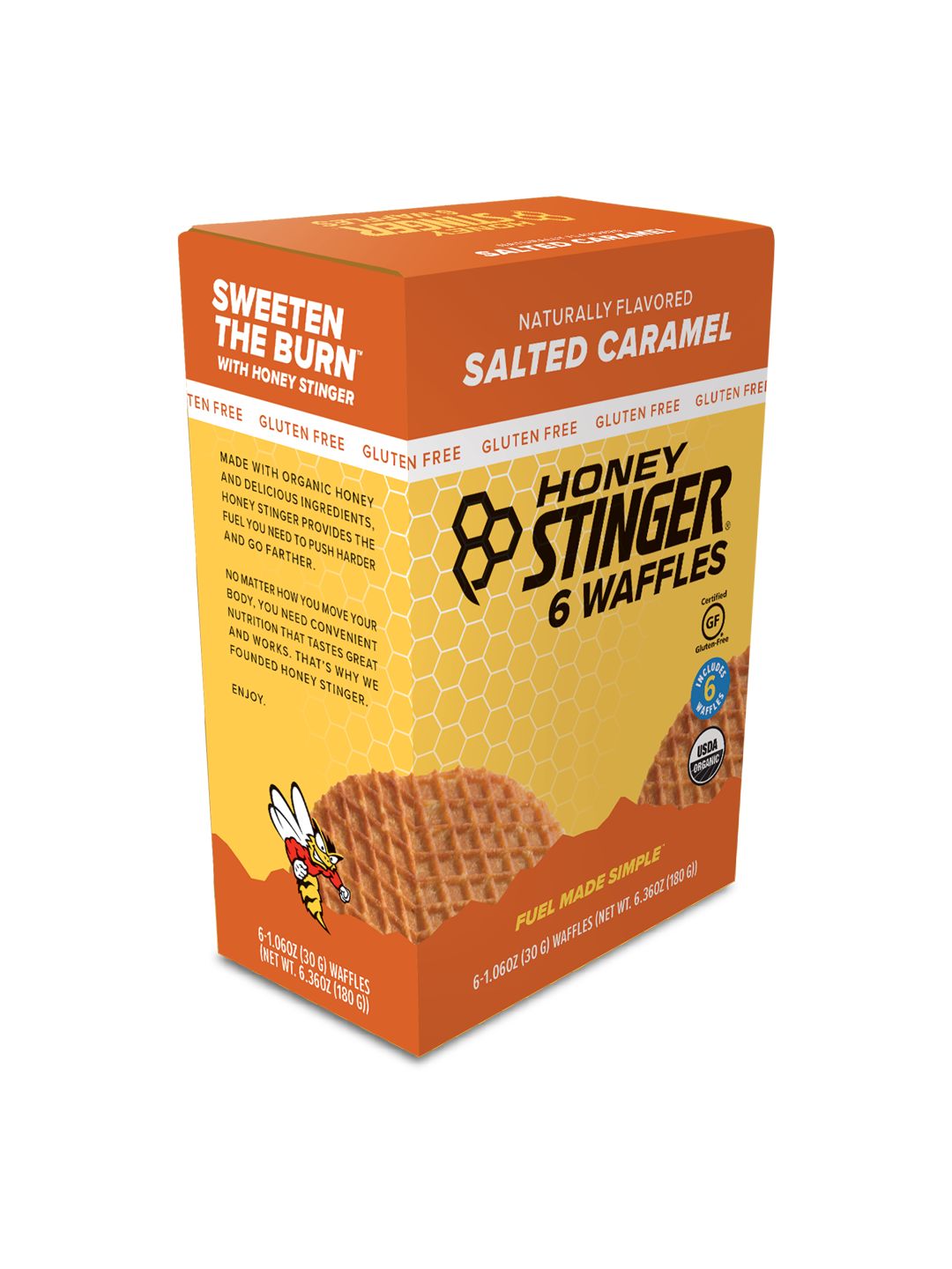 Supplement Honey Stinger Waffle GF Salted Caramel 6 Pack