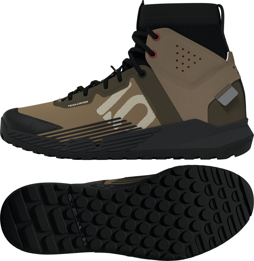 Five Ten Trailcross Mid Pro Flat Shoes - Men's Cardboard/Off White/Core Black - Image 2