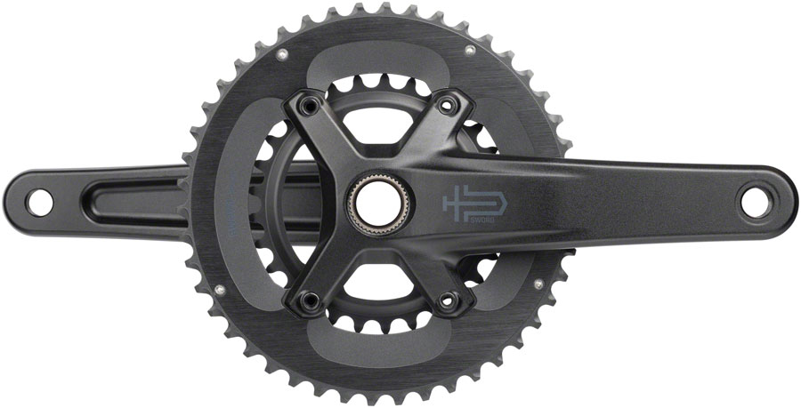 microSHIFT Sword 2x Crankset - 10-Speed, 110 Asym BCD 24mm Spindle, Black variant 2