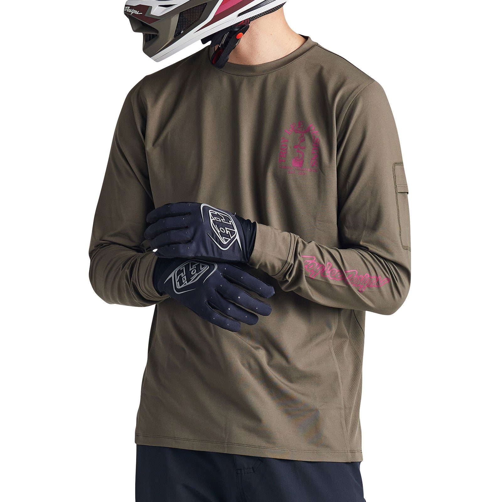Ruckus Long Sleeve Ride Tee Fangs Olive - Image 8