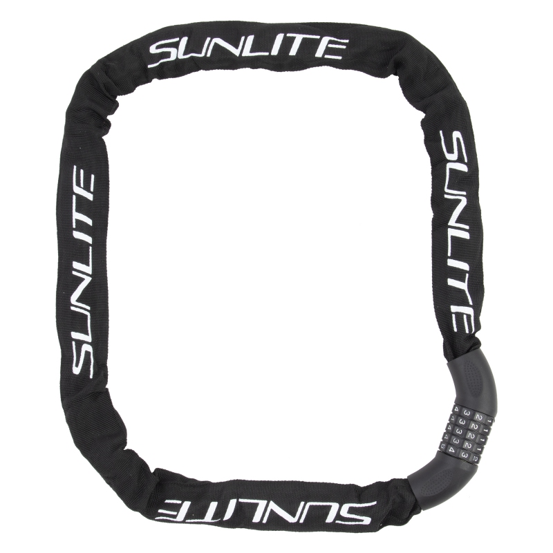 Sunlite E-Bike Combo Chain Lock 8mm 4`/130cm Combo Blk