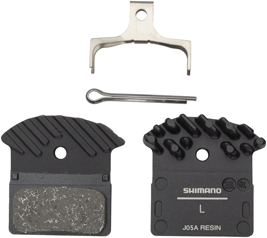 Shimano J05A-RF Disc Brake Pad Spring - Resin Compound Finned Aluminum Back Plate - Image 3