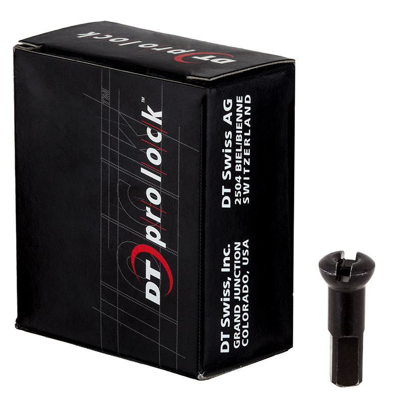 Dt swiss Pro Lock/Pro Head Nipples Pro Lock/Pro Head 2.0 (14G) 14mm Box of 100 Brass Black