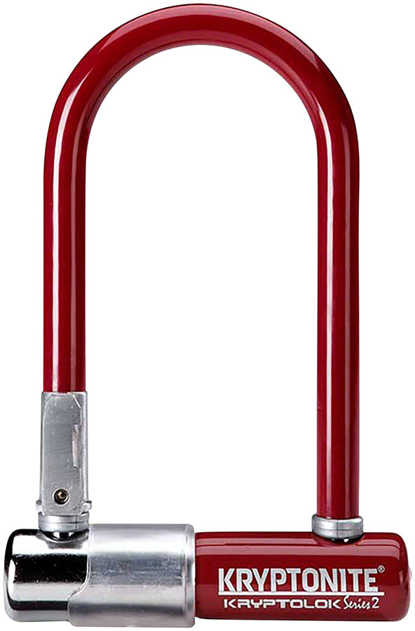 Kryptonite Krypto Series 2 Mini-7 U-Lock - 3.25 x 7" Keyed Maroon Includes bracket Kryptonite Krypto Series 2 Mini-7 U-Lock - 3.25 x 7" Keyed Maroon Includes bracket