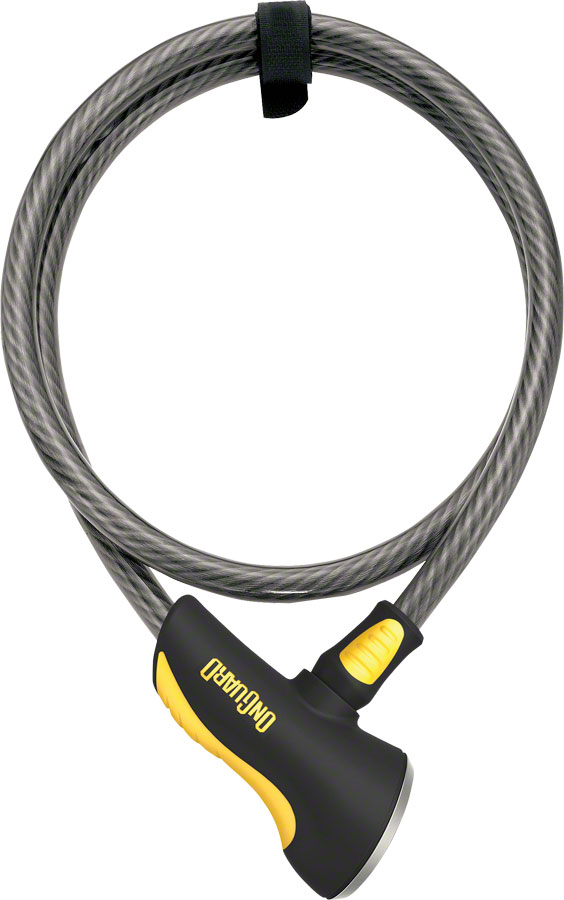OnGuard Akita Cable Lock with Key: 6' x 12mm Gray/Black/Yellow OnGuard Akita Cable Lock with Key: 6' x 12mm Gray/Black/Yellow